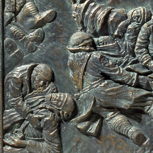 Massimo Facchin (scultore) - fonderia Stefan Sidelio (esecuzione), A coloro che non sono tornati, 1979, rilievo bronzo