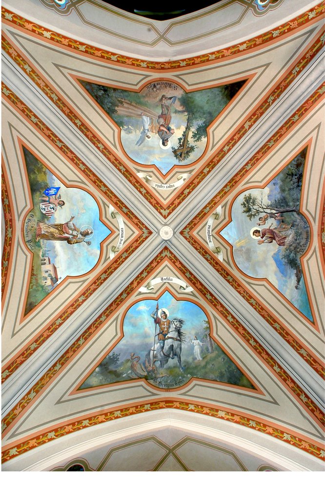 Chiesa parrocchiale di San Giorgio, volta del presbiterio, Francesco Barazzutti, 1898, San Giorgio della Richinvelda