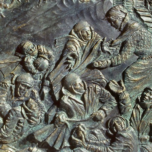 Massimo Facchin (scultore) - fonderia Stefan Sidelio (esecuzione), In memoria del sergente Silvio Polidori, 1979, rilievo bronzo