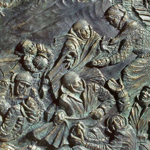 Massimo Facchin (scultore) - fonderia Stefan Sidelio (esecuzione), In memoria del sergente Silvio Polidori, 1979, rilievo bronzo