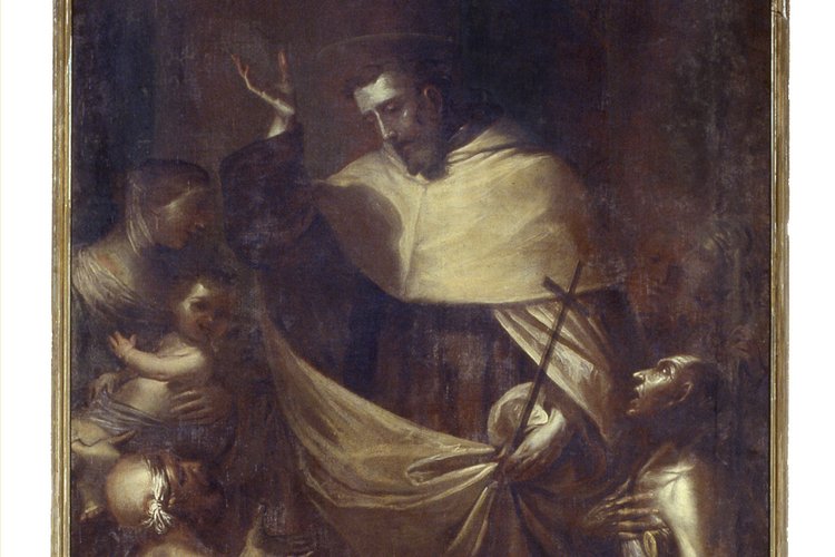 Chiesa della Beata Vergine del Carmine, Sant'Alberto carmelitano risana un infermo, Pietro Ricchi, sec. XVII