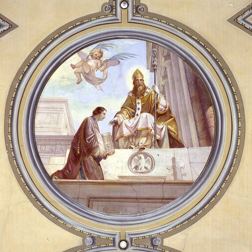 Rocco Pittaco, I Santi Ermacora e Fortunato, Soffitto della navata, veduta d'insieme, 1862