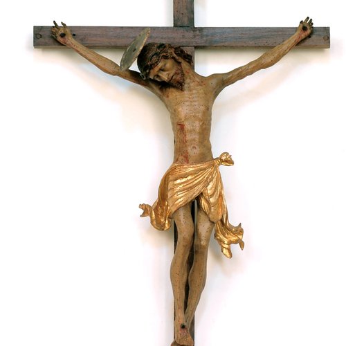 Chiesa di San Giacomo, Altare del Crocifisso, Crocifisso ligneo e policromo, fine '500 - inizio '600,  Polcenigo