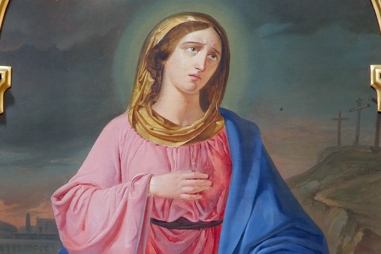 Chiesa di San Lorenzo martire di Talmassons, Rocco Pittaco, pala per l'altare laterale della Madonna Addolorata, 1850