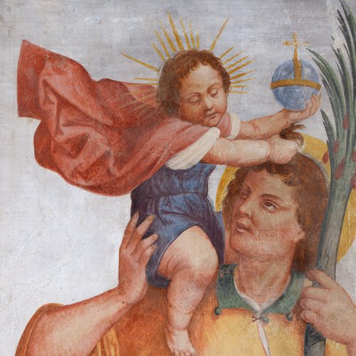 San Cristoforo, particolare, Chiesa di Sant'Antonio Abate a San Daniele del Friuli