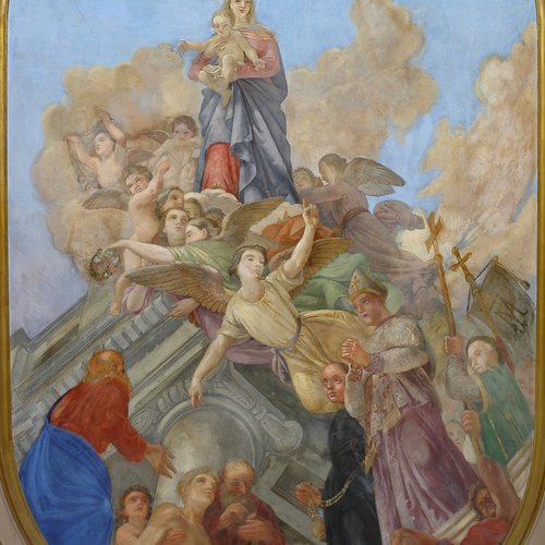 Domenico Fabris, Madonna della salute, 1861, affresco