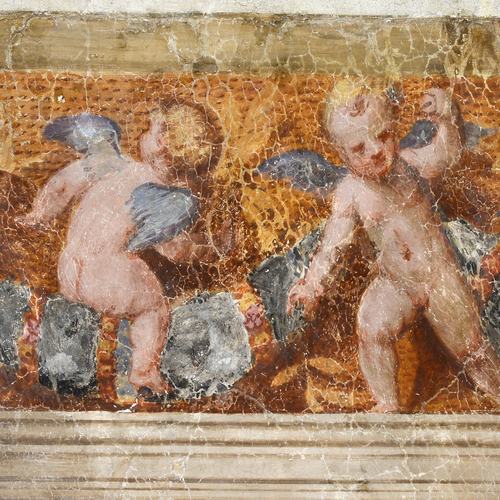Chiesa di Santa Maria Maggiore, fregi con putti, particolare, Pomponio Amalteo, 1533-1546, Lestans