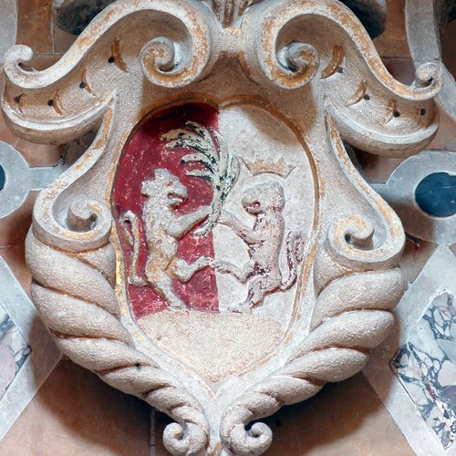 Chiesa di San Giacomo, Stemma dei conti Fullini sull'altare di Sant'Anna, inizi sec. XVIII, Polcenigo