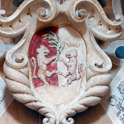 Chiesa di San Giacomo, Stemma dei conti Fullini sull'altare di Sant'Anna, inizi sec. XVIII, Polcenigo