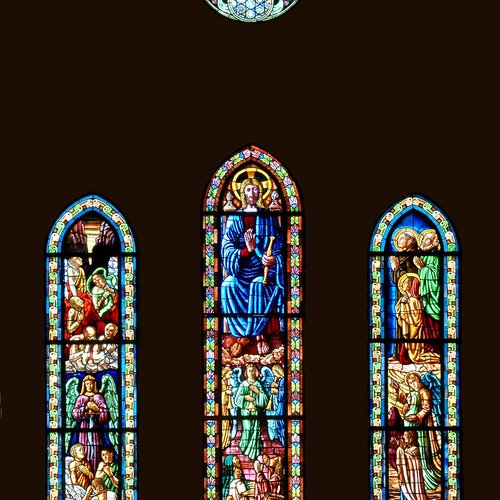 Scolari e Salviati, Credo vitam aeternam, trifora del Duomo di Mortegliano, 1950-1951