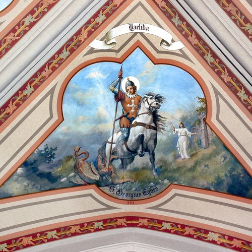 Chiesa parrocchiale di San Giorgio, volta del presbiterio, San Giorgio, Francesco Barazzutti, 1898, San Giorgio della Richinvelda