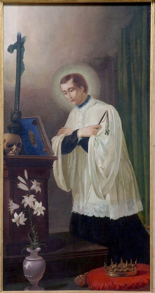 Chiesa di San Lorenzo martire di Talmassons, Rocco Pittaco, pala di San Luigi Gonzaga, 1850