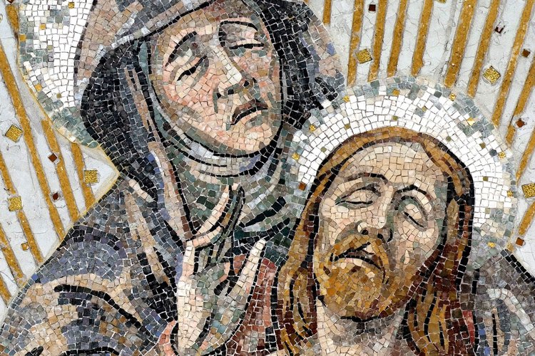 Cripta del Tempio di Cargnacco, particolari dell'abside