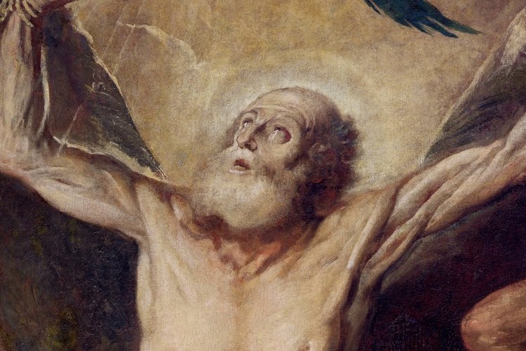 Duomo di Spilimbergo, navata settentrionale, Giuseppe Heinz, Crocifissione di Sant'Andrea, particolare, 1665