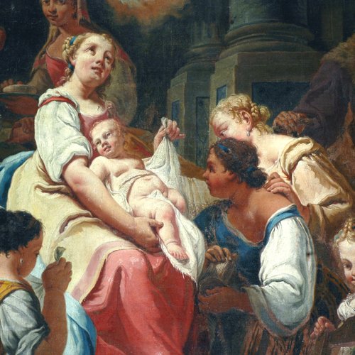 Chiesa di San Giacomo, Natività della Vergine, Egidio Dall’Oglio da Cison di Valmarino, quinto/sesto decennio del '700, particolare, Polcenigo