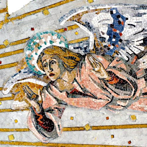 Cripta del Tempio di Cargnacco, particolari dell'abside