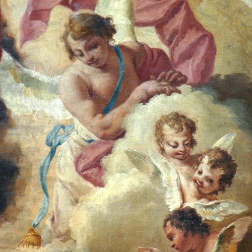 Chiesa di San Giacomo, Natività della Vergine, Egidio Dall’Oglio da Cison di Valmarino, quinto/sesto decennio del '700, particolare, Polcenigo