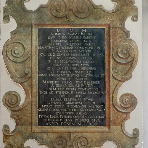 Lapide funeraria del Principe Maurizio Ottomano, 1694