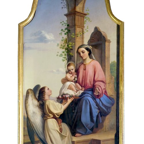 Pittore friulano, Madonna delle rose, sec. XIX