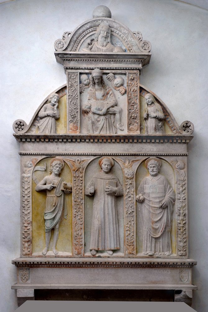 Duomo di Spilimbergo, cripta, Giovanni Antonio Pilacorte (?), Altare di San Leonardo, 1475 (?)