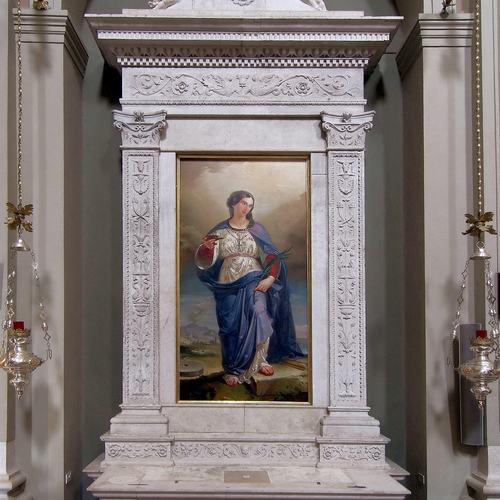 Chiesa di San Lorenzo martire di Talmassons, Bernardino da Bissone, altare di Santa Lucia, inizi XVI sec.