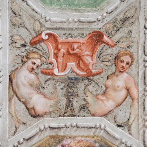 Chiesa di Santa Maria Maggiore, fregi con motivi a grottesca, particolare, Pomponio Amalteo, 1533-1546, Lestans