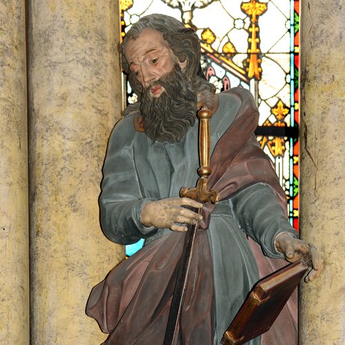 Altare maggiore, statua di San Paolo