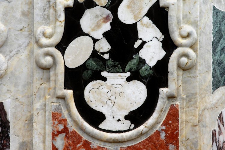 Altare di san Nicolò di Bari, paliotto, particolare, pieve di San Lorenzo in Monte di Buja