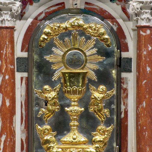 Tabernacolo, particolare, Altare maggiore chiesa di San Lorenzo, Varmo