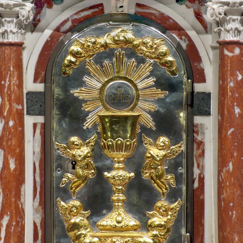 Tabernacolo, particolare, Altare maggiore chiesa di San Lorenzo, Varmo