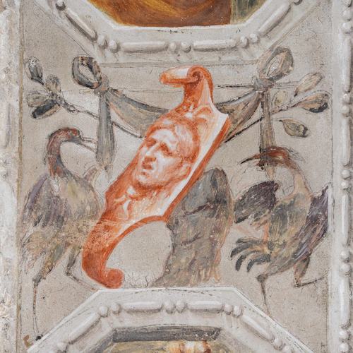 Chiesa di Santa Maria Maggiore, fregi con motivi a grottesca, particolare, Pomponio Amalteo, 1533-1546, Lestans