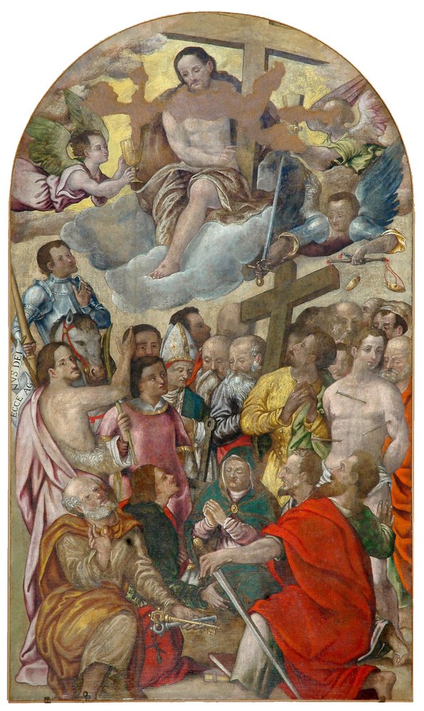 Chiesa di San Giacomo, Il Cristo in gloria, la Madonna e santi, 1586 ca, Polcenigo