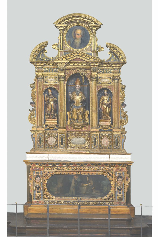 G. Saidero, Altare di sant’ Antonio abate, 1637, legno dorato e dipinto.
