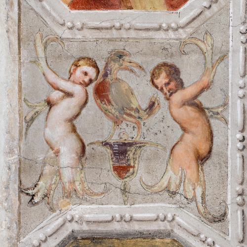 Chiesa di Santa Maria Maggiore, fregi con motivi a grottesca, particolare, Pomponio Amalteo, 1533-1546, Lestans