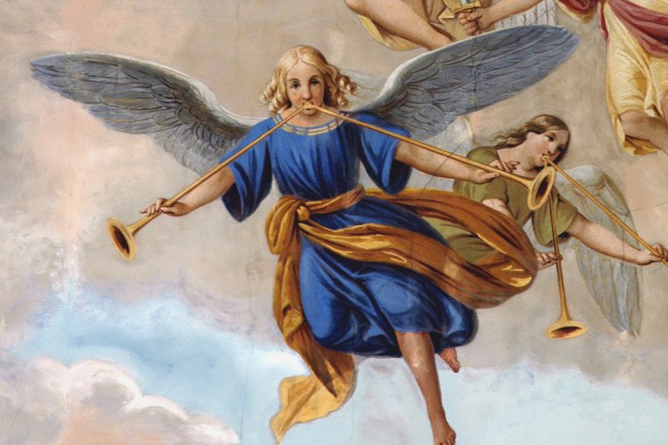 Sebastiano Santi, L'Assunzione della Vergine, particolare, 1838, Chiesa vecchia di San Michele, Cervignano