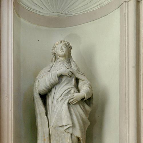 Pieve di Sant'Andrea, atrio d'ingresso, Giuseppe Mattiussi, Santa Rosa da Lima, 1790-1804, Pozzuolo