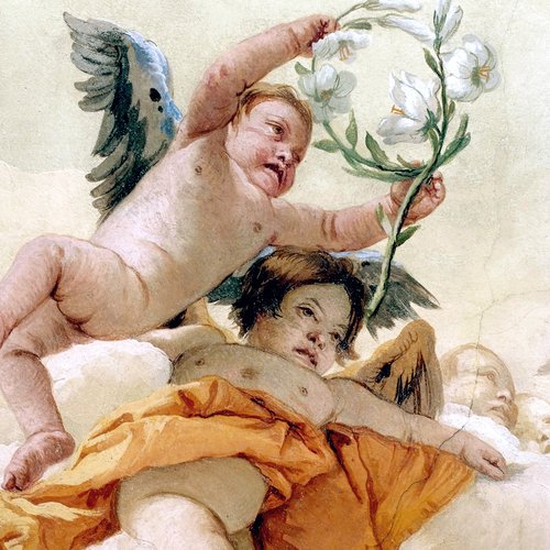 Giambattista Tiepolo, Gloria di angeli, 1759, particolare