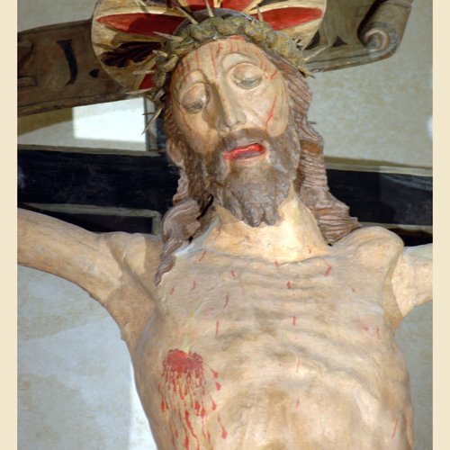 Cristo del travo, attribuito alla bottega di Pomponio Amalteo, 1557, particolare