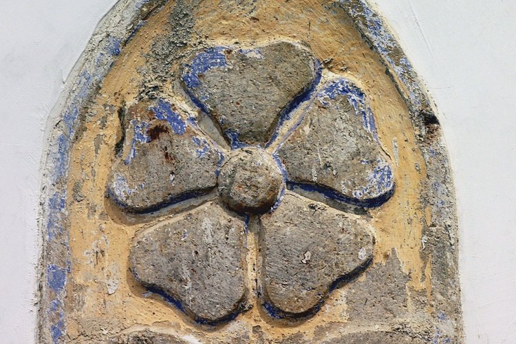 Stemma riverso dei conti Rizzardi di Codesto, pieve di San Lorenzo in Monte di Buja