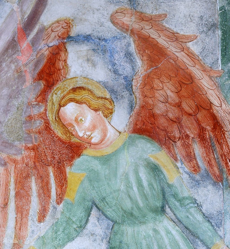 Cappella della Vergine, affreschi, particolare, pieve di San Lorenzo in Monte di Buja