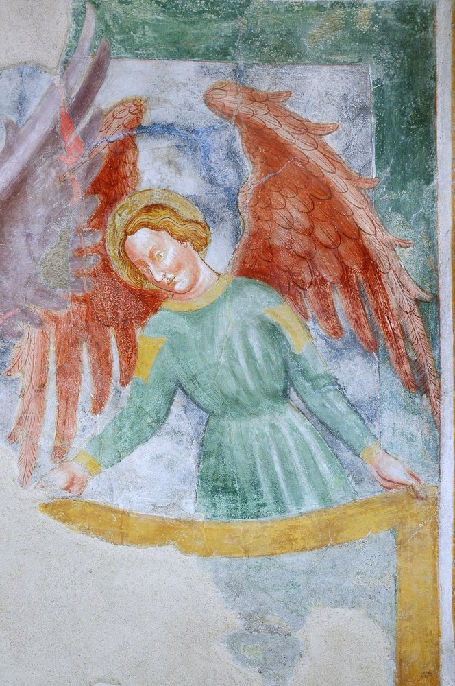 Cappella della Vergine, affreschi, particolare, pieve di San Lorenzo in Monte di Buja