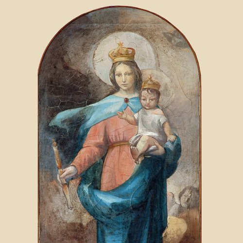 Lionello Galasso, Madonna Madre e Regina, sec. XX. Chiesa parrocchiale di San Giovanni Bosco