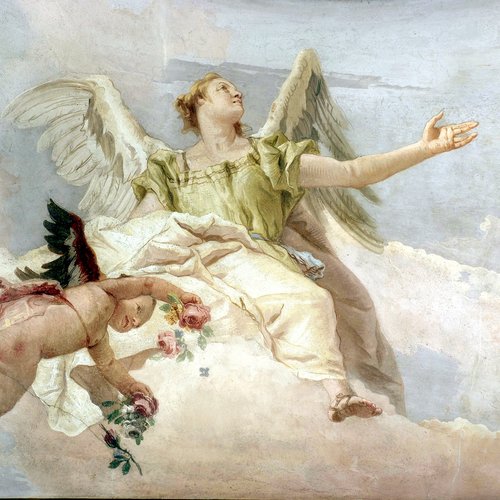 Giambattista Tiepolo, Gloria di angeli, 1759, particolare
