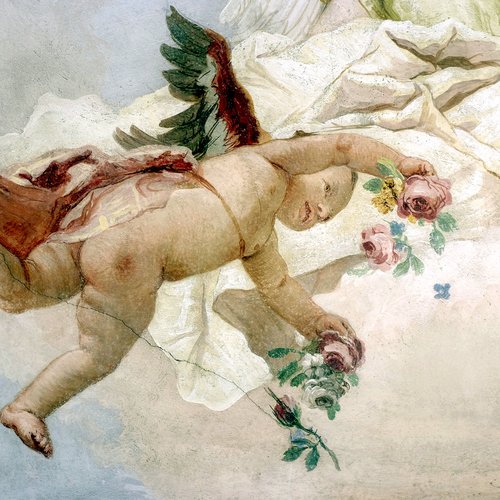 Giambattista Tiepolo, Gloria di angeli, 1759, particolare