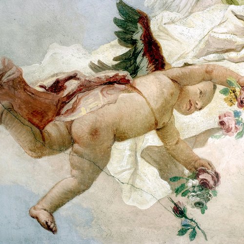 Giambattista Tiepolo, Gloria di angeli, 1759, particolare
