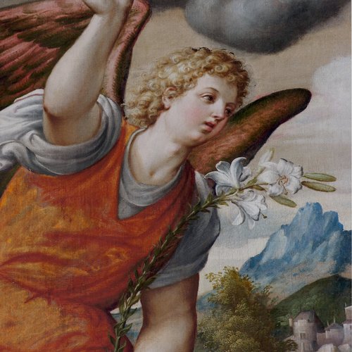 Pomponio Amalteo, Annunciazione, 1546, particolare