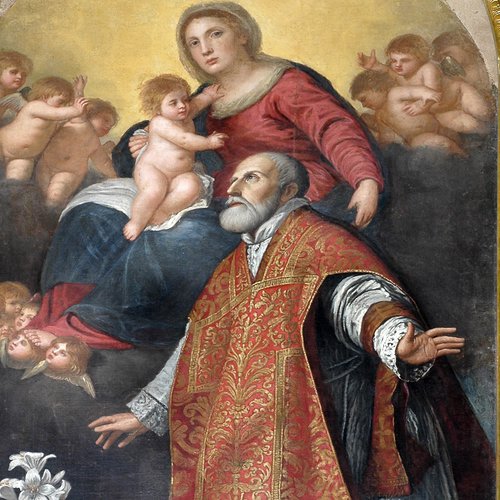 Giovanni Giuseppe Cosattini, L'estasi di S. Filippo Neri, 1681, cappella di S.Rosario