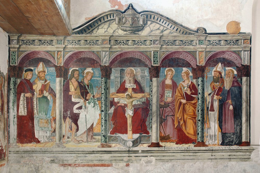 Pietro da Vicenza, Santa Trinità fra santi, fine XV secolo
