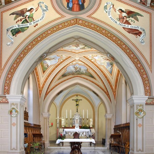 Chiesa parrocchiale di San Giorgio, navata centrale, arco trionfale del presbiterio, San Giorgio della Richinvelda