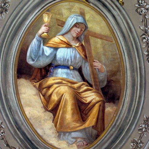 L. Bianchini, La Fede, sec. XIX, affreschi catino absidale (part.)